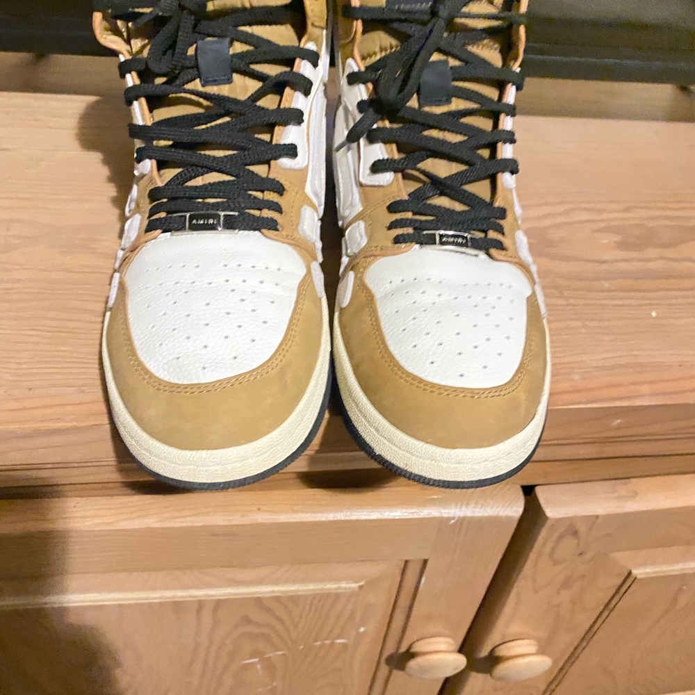 AMIRI Tan and White Athletic Sneakers skeleton Men size 10US 9UK